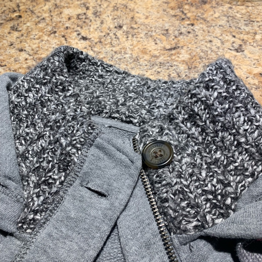 Hollister Zip Front /Button Sweater Jacket - Picture 3 of 7